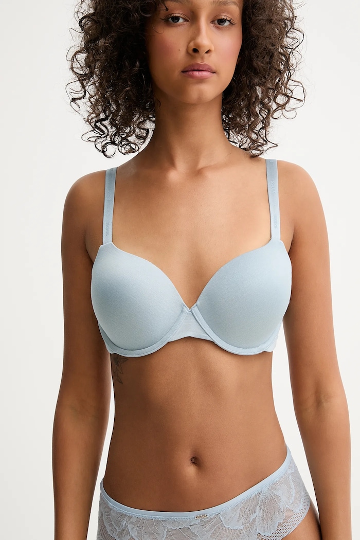 BOSS nedrček z viskozo UNDERWIRE BRA CI modra 50502738