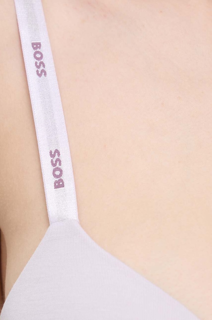 BOSS trojúhelníková podprsenka s viskózou TRIANGLE PADDED CI fialová 50502739