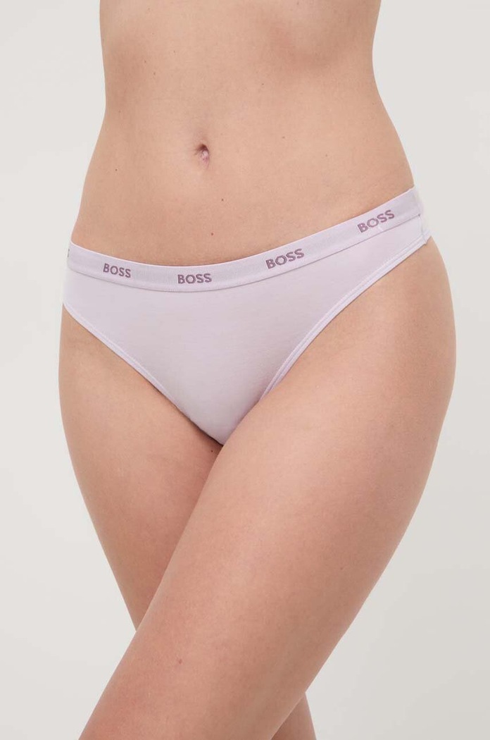 Στρινγκ BOSS Gelio-C_Sz40 πλεκτό ύφασμα μωβ 50502752