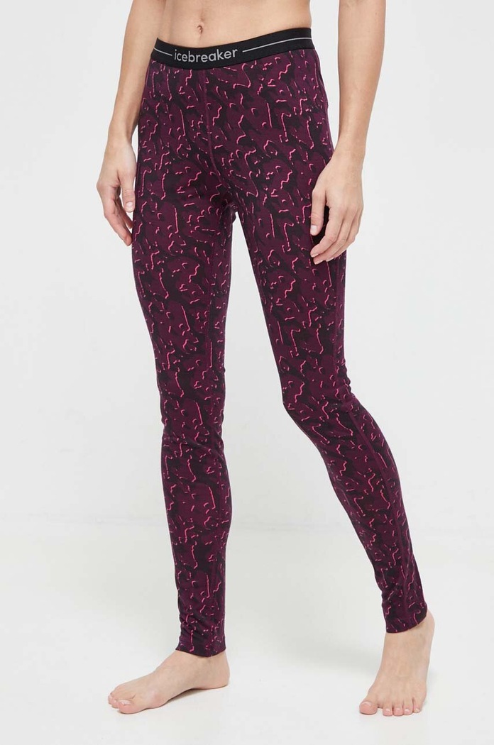 Icebreaker legginsy funkcyjne Merino 200 Oasis Planet friendly fioletowy IB0A56UE9891