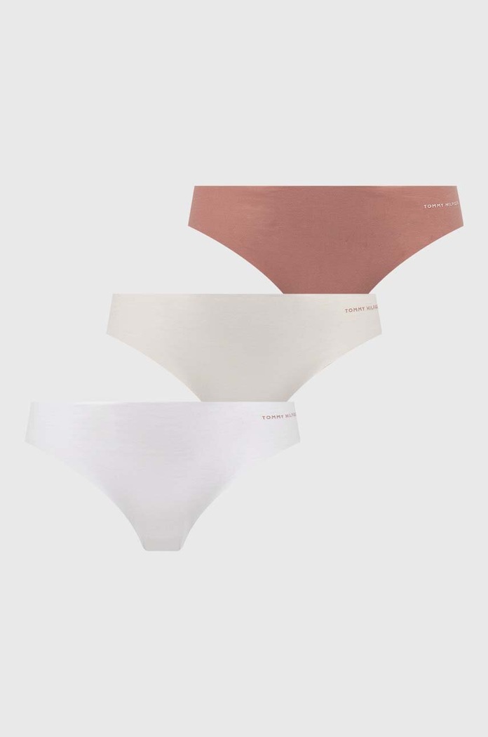 Tommy Hilfiger Figi damskie bawełniane z elastanem 3-pack biały UW0UW03871
