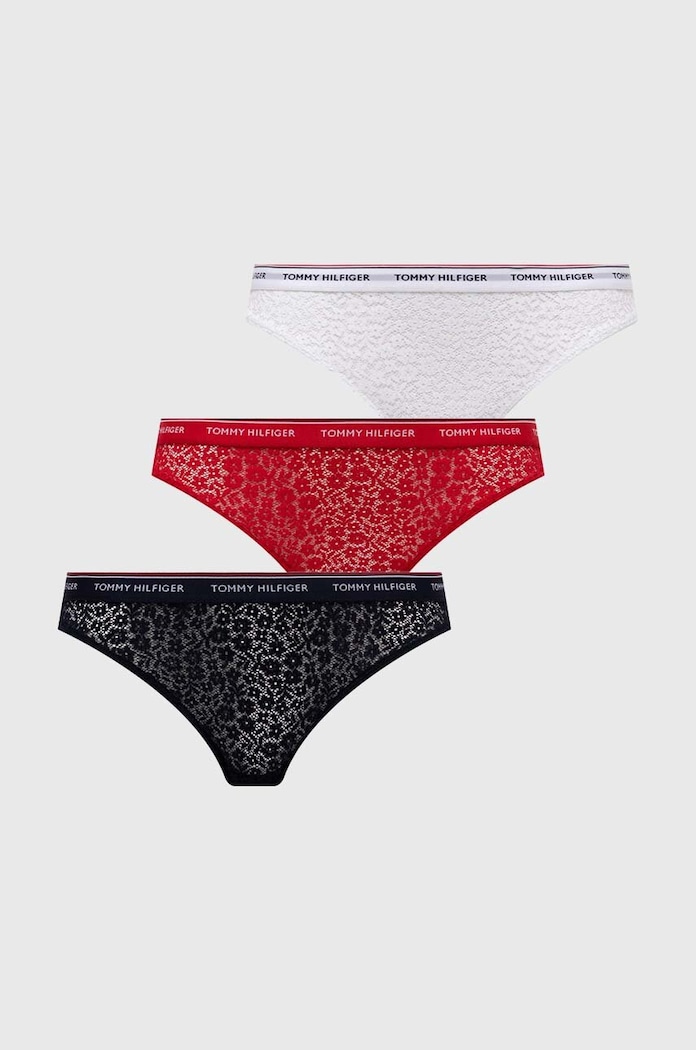 Tommy Hilfiger Stringi 3-pack czerwony UW0UW04896