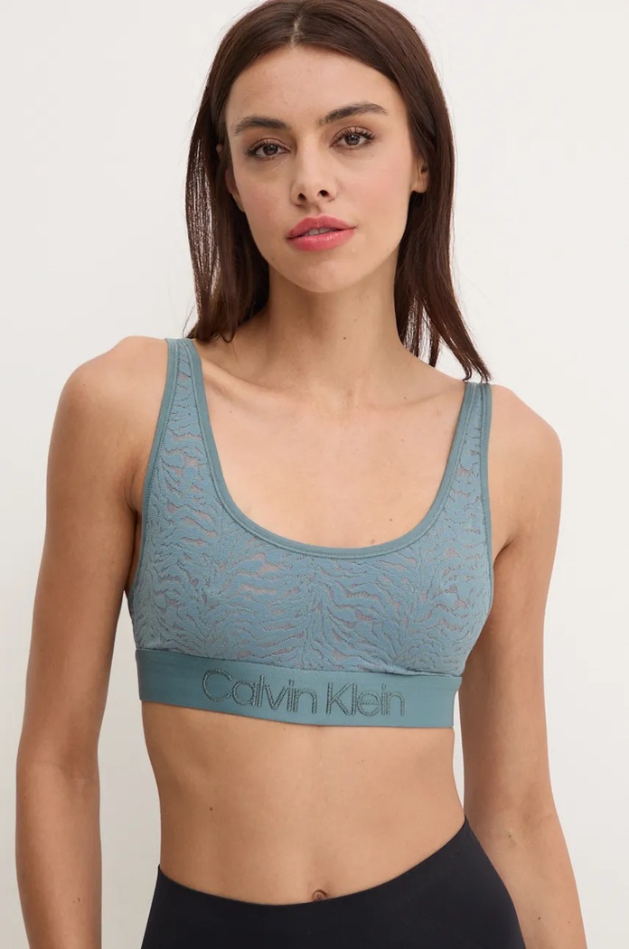 Grudnjak Calvin Klein Underwear pletivo plava 000QF7340E