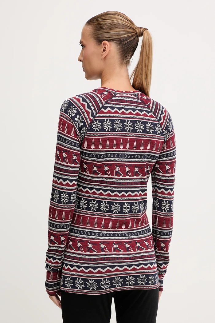 Îmbrăcăminte Smartwool longsleeve funcțional Classic Thermal Merino SW016370 burgundia