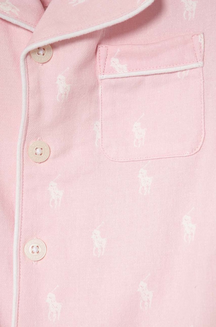 Dječaci Dječja pamučna pidžama Polo Ralph Lauren 4P0150 roza