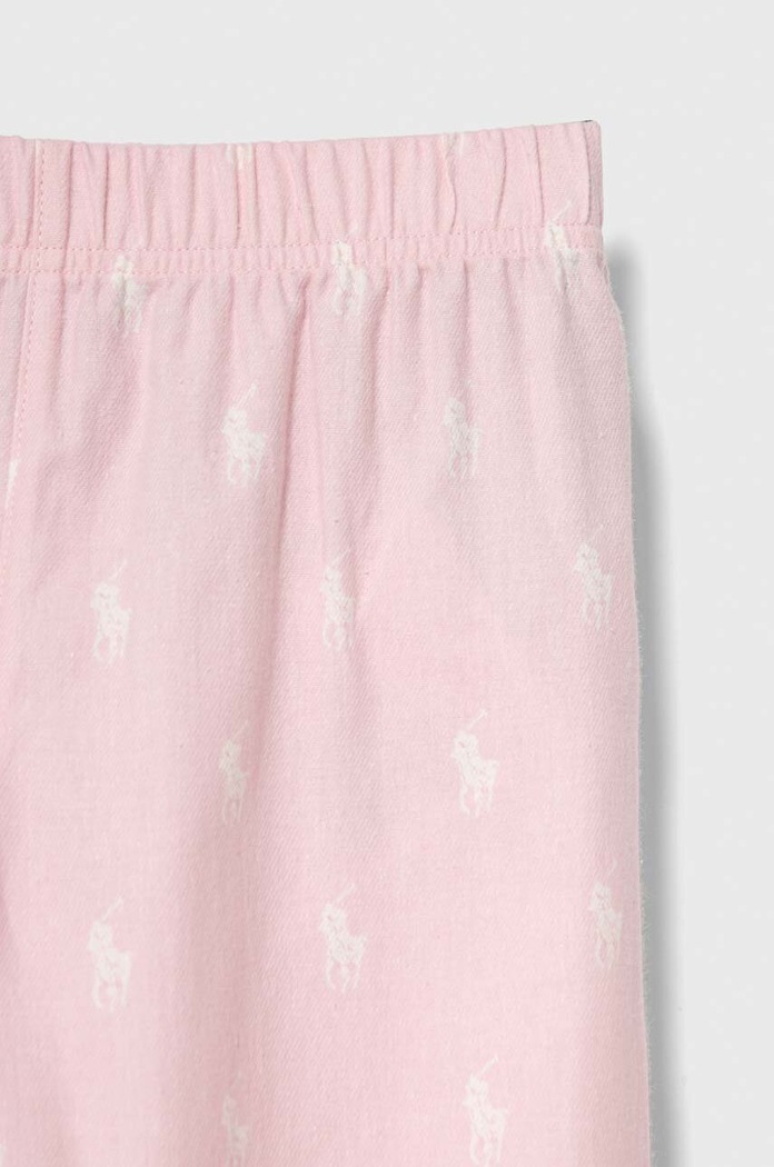 Dječja pamučna pidžama Polo Ralph Lauren roza 4P0150
