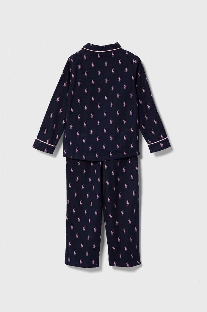 Dječja pamučna pidžama Polo Ralph Lauren 4P0150 mornarsko plava AW23