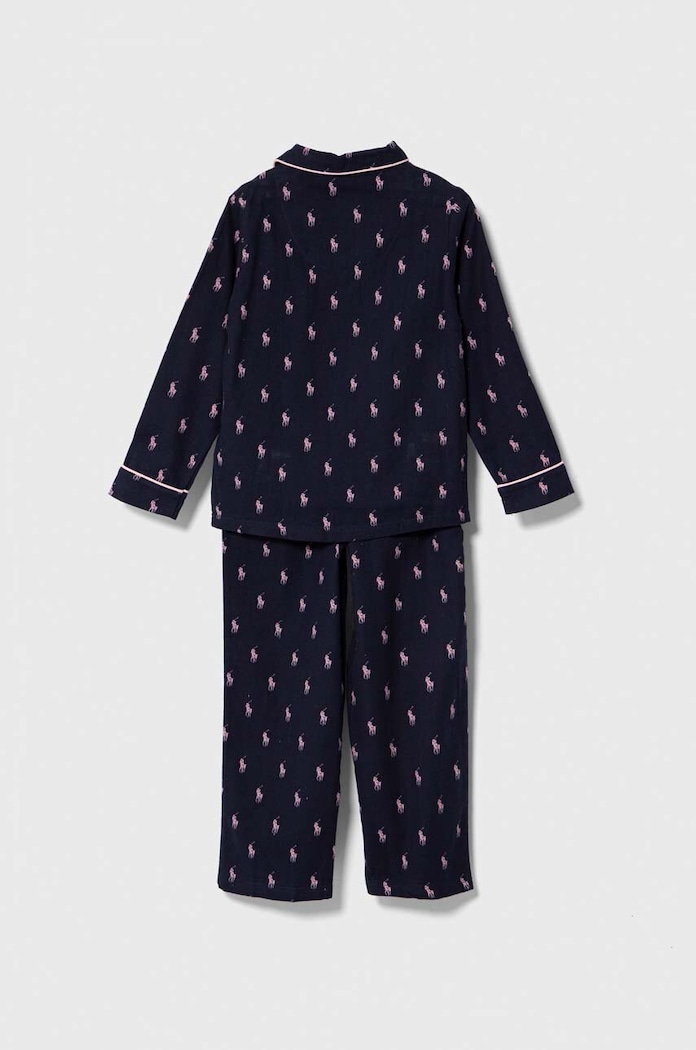 Dječja pamučna pidžama Polo Ralph Lauren 4P0150 mornarsko plava AW23