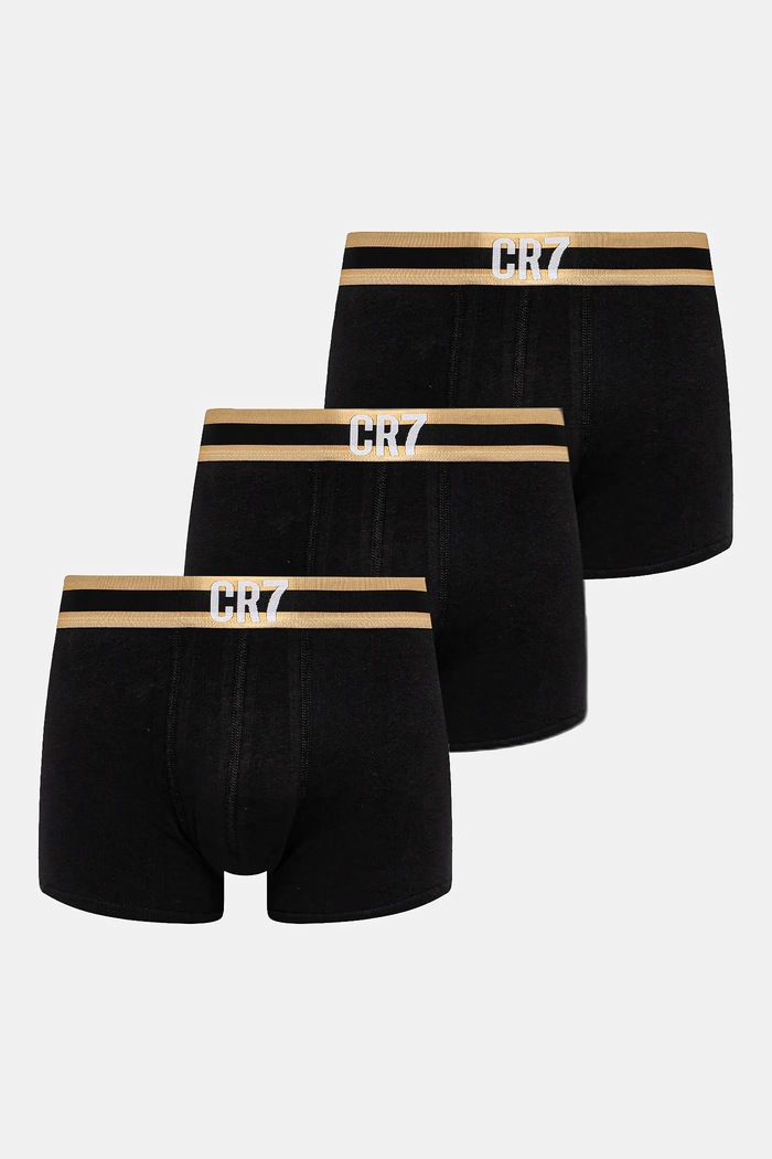 Bavlněné boxerky CR7 Cristiano Ronaldo 3-pack pletenina černá 8100.49.2746