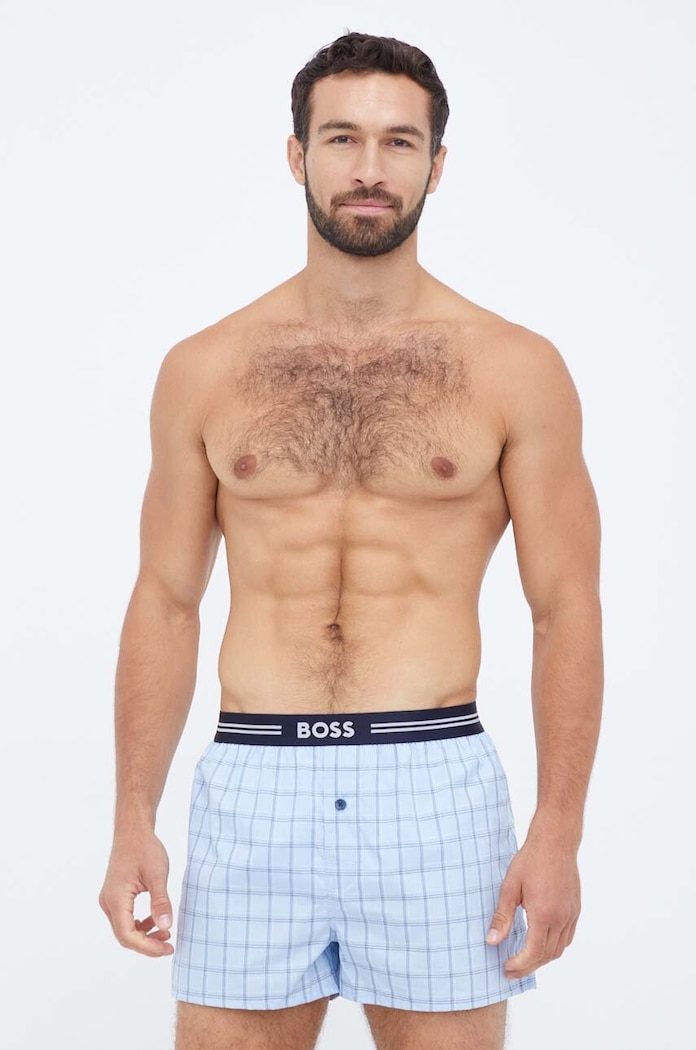 Βαμβακερό μποξεράκι BOSS 3-pack Gelio-C_Sz40 50480034 μπλε AW25