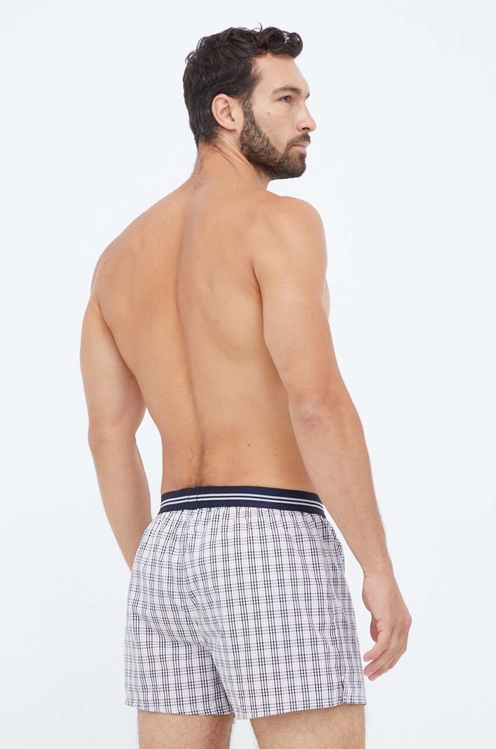 Хлопковые боксёры BOSS 3 шт 3P Woven Boxer 50480034 тёмно-синий