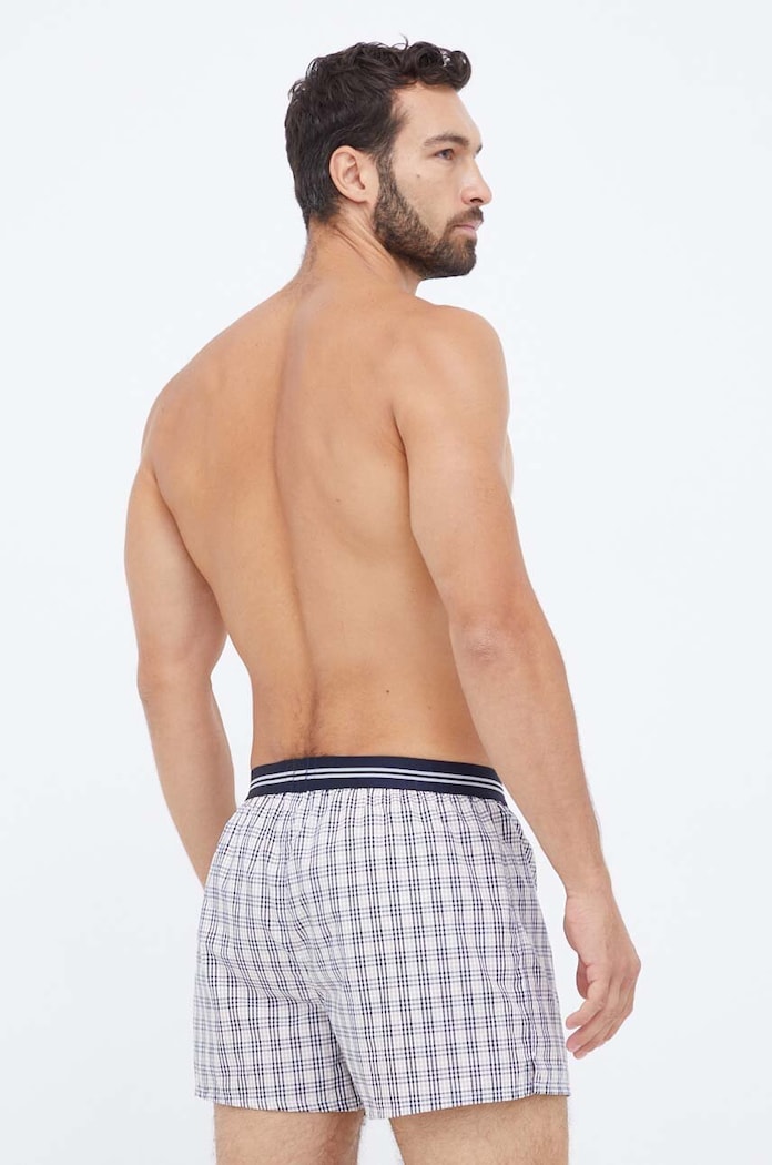 Хлопковые боксёры BOSS 3 шт 3P Woven Boxer 50480034 тёмно-синий