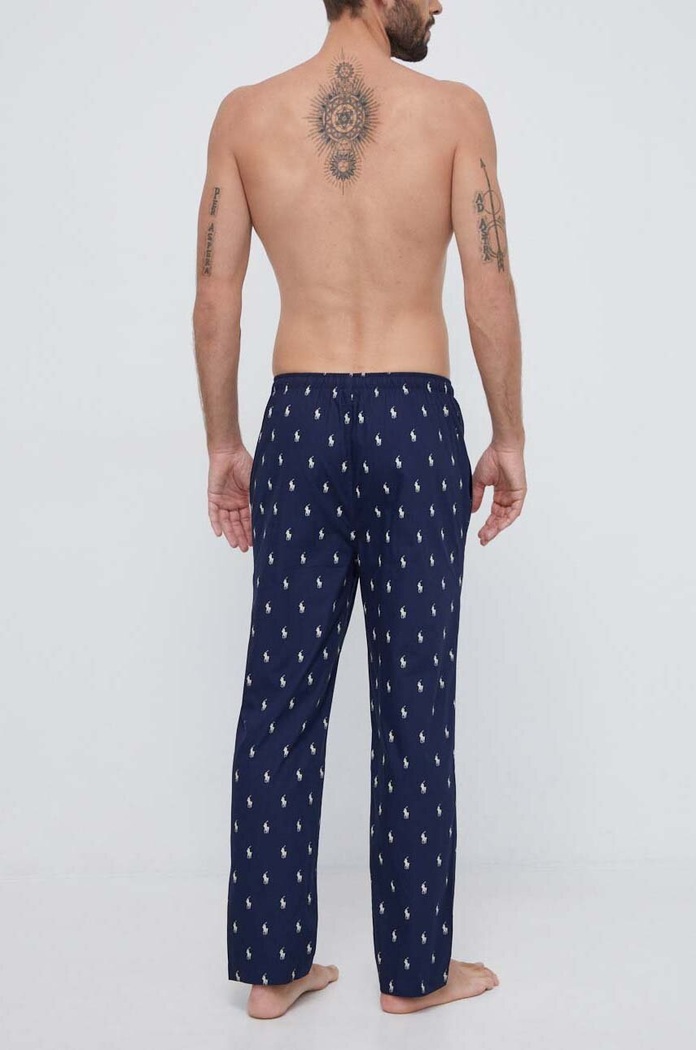 Oblečenie Bavlnené pyžamové nohavice Polo Ralph Lauren 714899624 tmavomodrá
