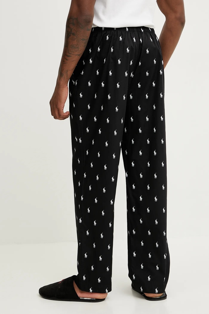Ruházat Polo Ralph Lauren pamut pizsamanadrág 714899624 fekete