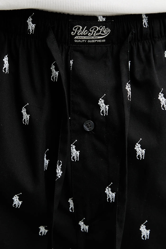 Polo Ralph Lauren pamut pizsamanadrág fekete 714899624
