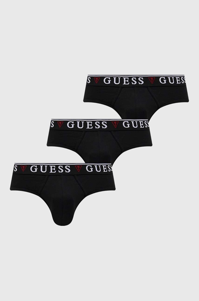 Slip gaćice Guess 3-pack pletivo crna U97G00.KCD31
