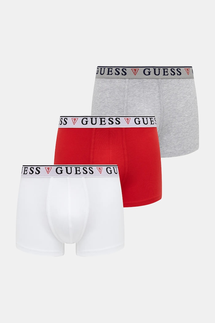 Μποξεράκια Guess BRIAN 3-pack εφαρμοστό σορτς μπόξερ λευκό U97G01.KCD31