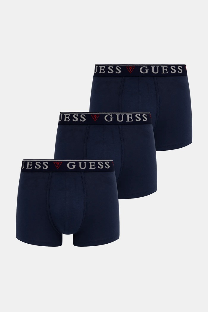 Боксерки Guess BRIAN (3 чифта) трикотаж тъмносин U97G01.KCD31