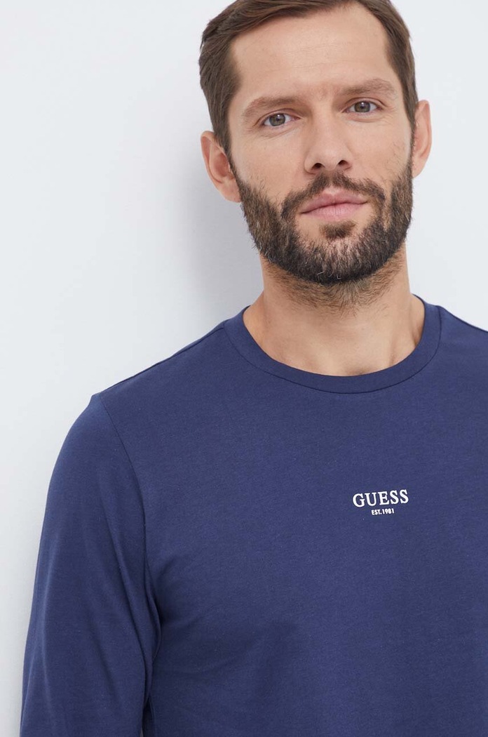 Βαμβακερές πιτζάμες Guess U2BX00.KBZG0 σκούρο μπλε