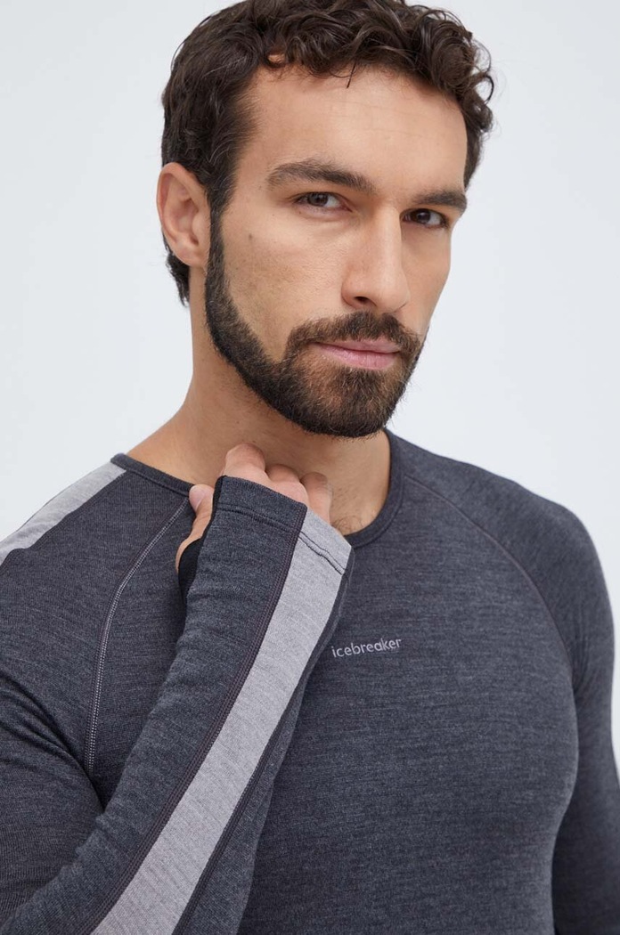 Icebreaker longsleeve funkcyjny ZoneKnit 260 czarny IB0A56HH5851