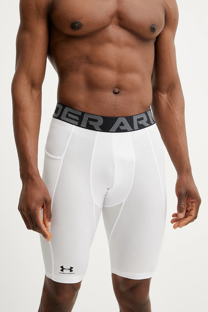 Kratke hlače za vadbo Under Armour Z elastanom bela 1361602