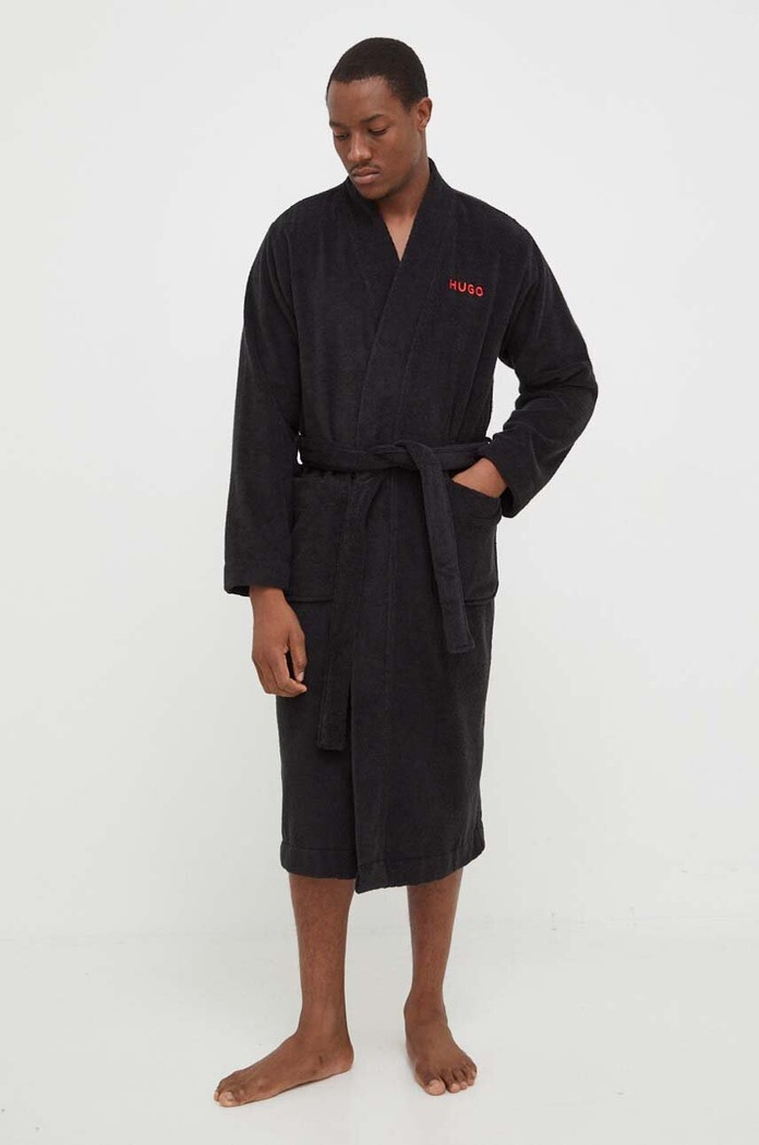 HUGO szlafrok 50503028 czarny AW25