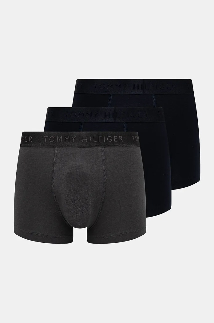 Boxerky Tommy Hilfiger 3-pack pletenina černá UM0UM02760