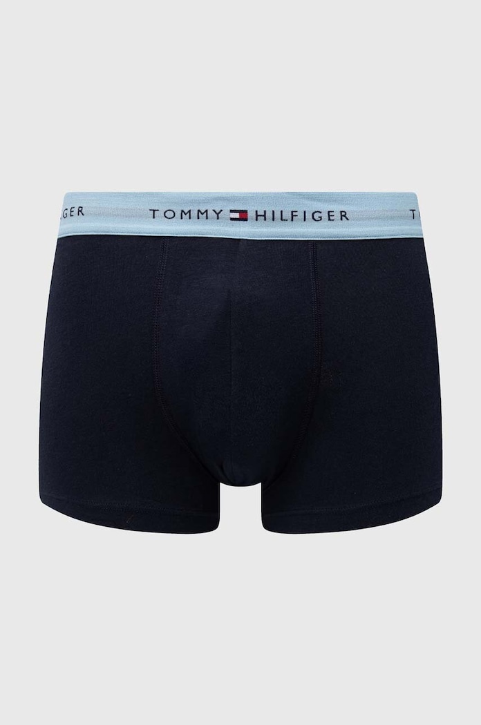 Tommy Hilfiger bokserki dopasowane męskie z bawełną 3-pack UM0UM02763 granatowy SS25