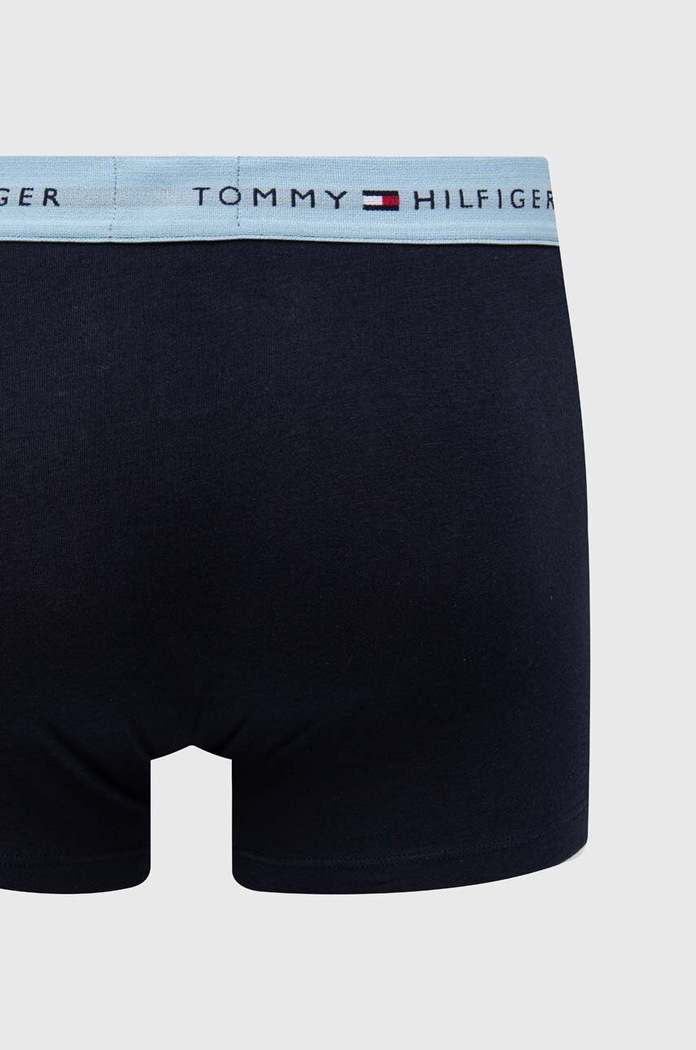 Tommy Hilfiger bokserki dopasowane męskie z bawełną 3-pack UM0UM02763 granatowy