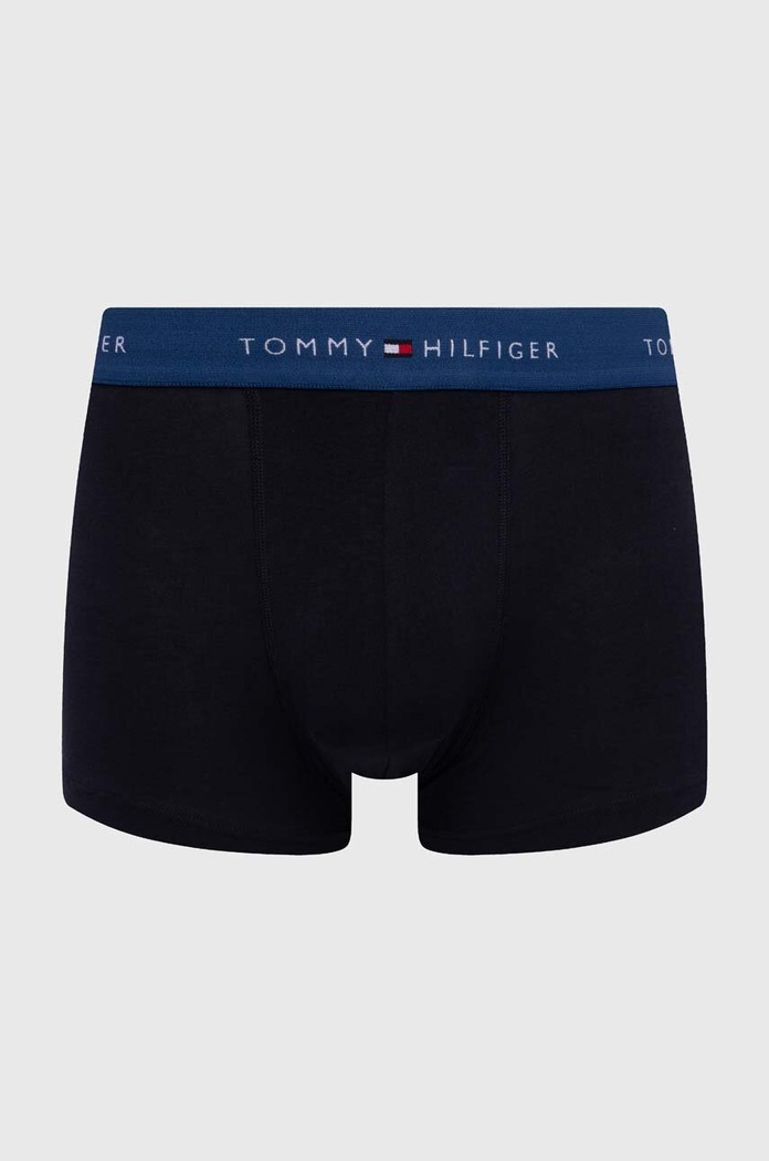 Tommy Hilfiger oprijete boksarice moške z bombažem paket 3 kosov črna UM0UM02763