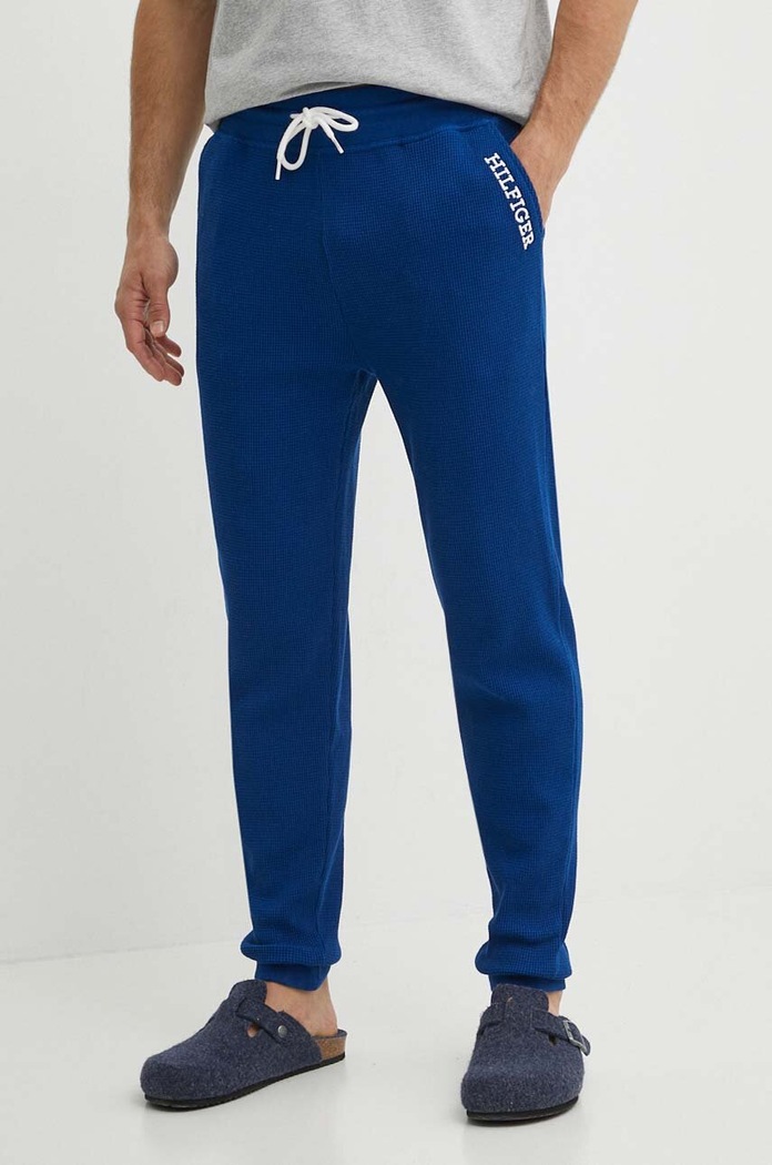 Tommy Hilfiger Bavlněné pyžamové kalhoty Tommy Hilfiger námořnická modř UM0UM03097