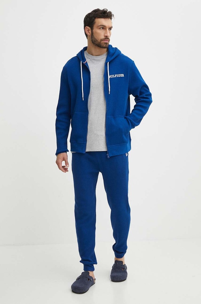 Tommy Hilfiger Bavlněné pyžamové kalhoty Tommy Hilfiger UM0UM03097 námořnická modř SS24