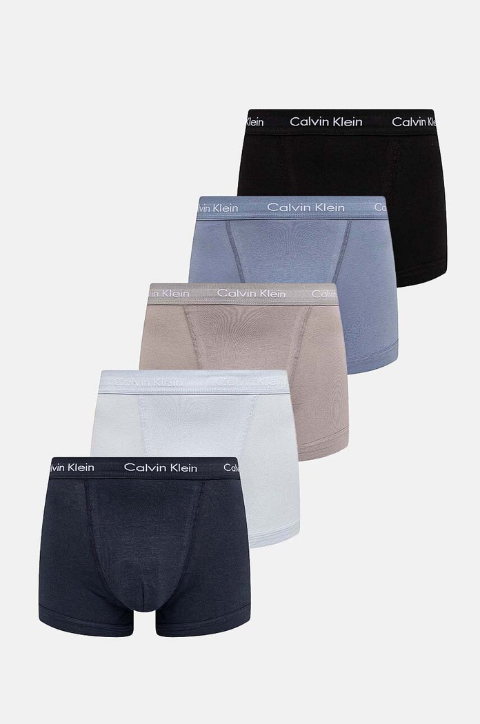 Calvin Klein Underwear boxerky pánské bavlněné s elastanem 5-pack pletenina modrá 000NB2877A