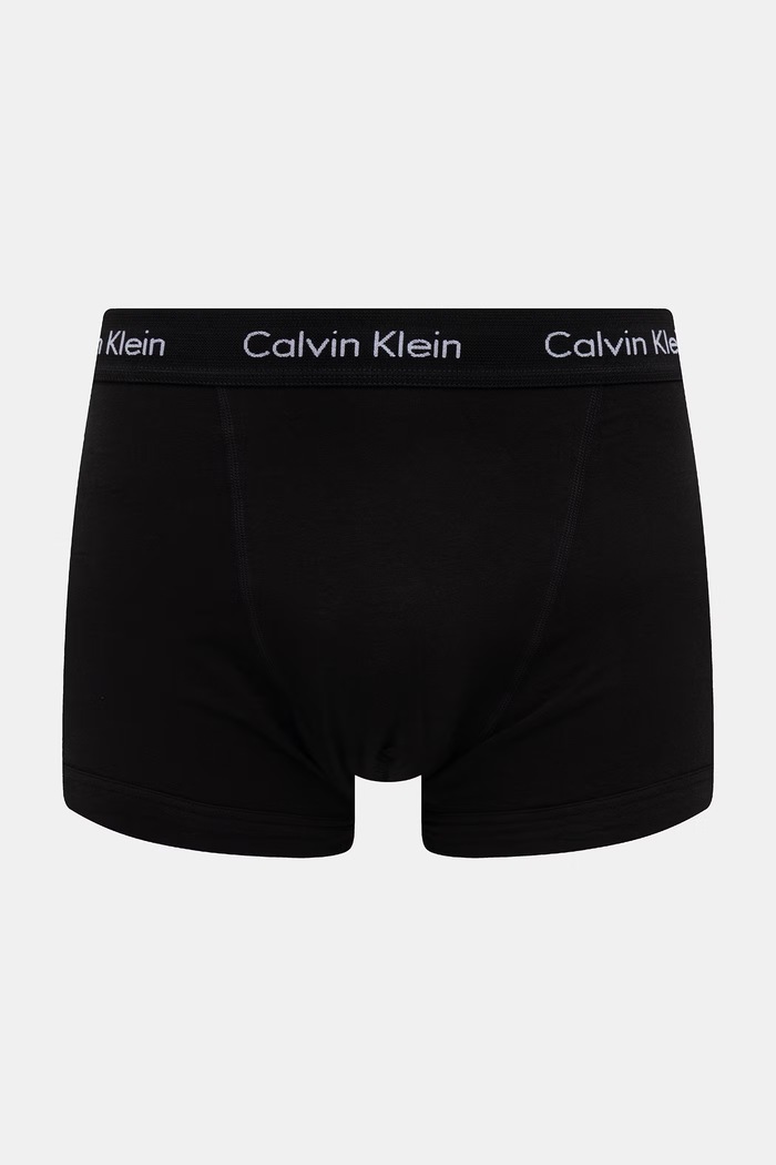 Calvin Klein Underwear boksarice moške bombažne z elastanom paket 5 kosov modra 000NB2877A