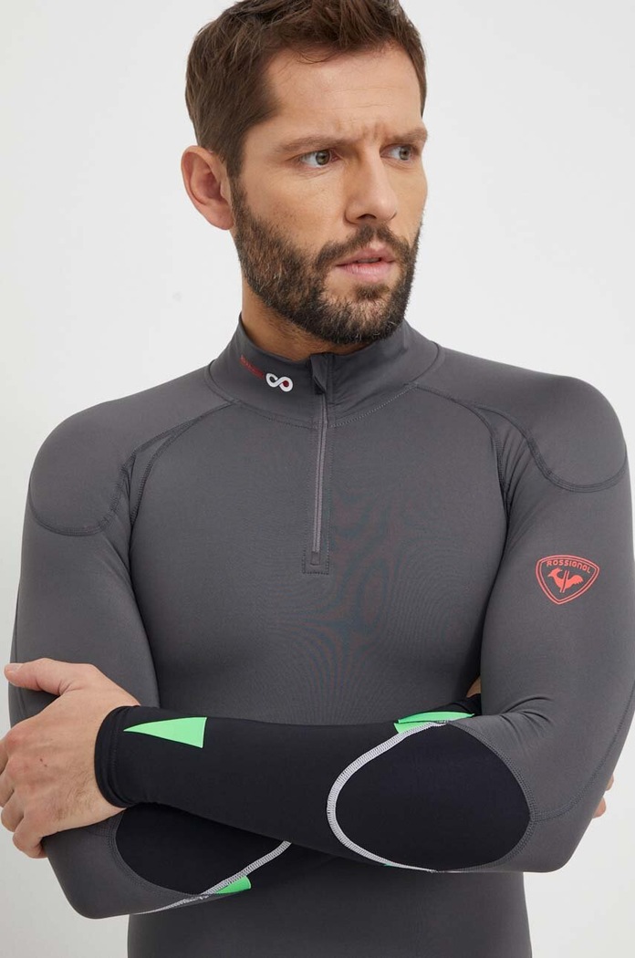 Funkcionalna majica dugih rukava Rossignol Infini Compression Race zimski sportovi siva RLMML17