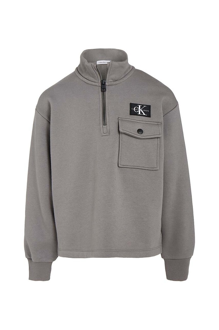 Παιδική μπλούζα Calvin Klein Jeans IB0IB01694.9BYX γκρί AW23