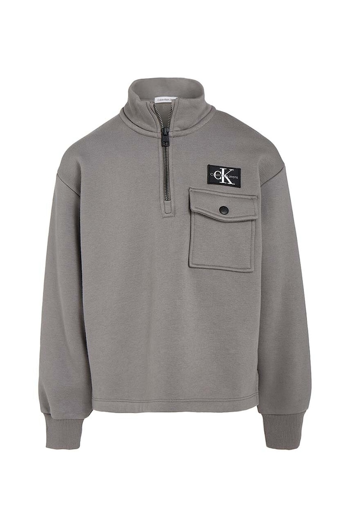 Παιδική μπλούζα Calvin Klein Jeans IB0IB01694.9BYX γκρί AW23