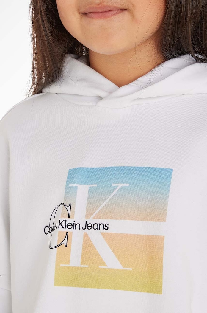 Παιδική βαμβακερή μπλούζα Calvin Klein Jeans IG0IG02022.9BYX λευκό