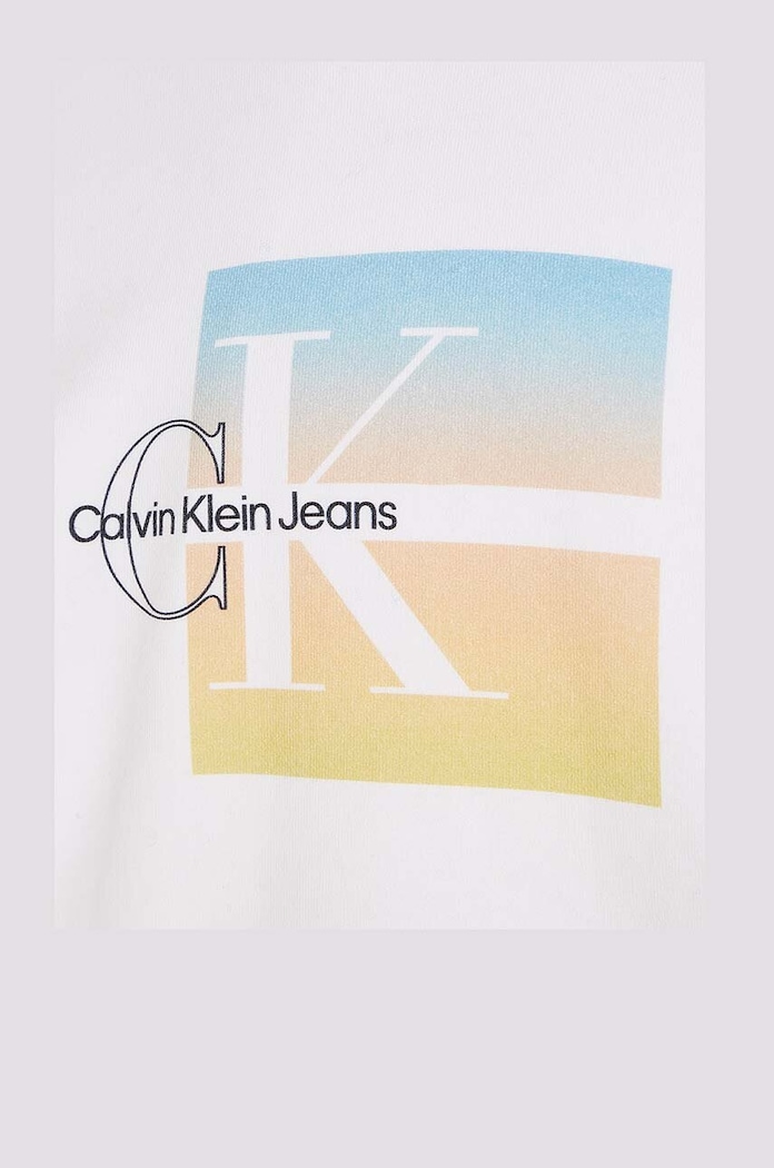 Παιδική βαμβακερή μπλούζα Calvin Klein Jeans λευκό IG0IG02022.9BYX
