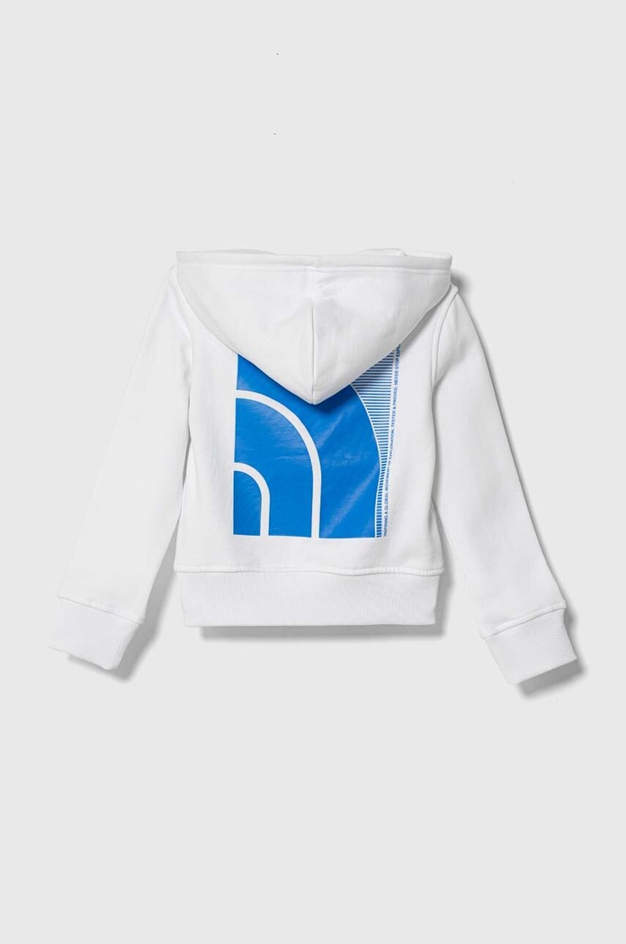 The North Face bluza bawełniana dziecięca B GRAPHIC HOODIE 1 NF0A854W biały AW23