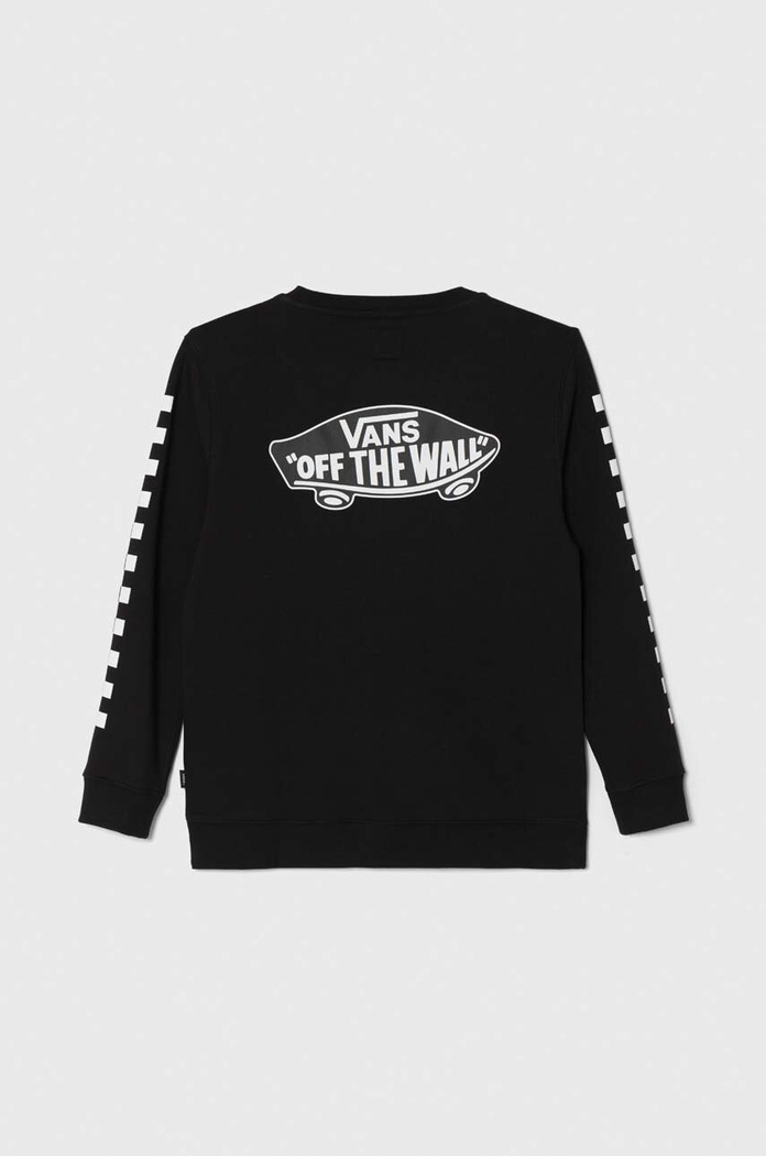Dětská mikina Vans EXPOSITION CHECK CREW VN0008CBBLK1 VN0008CB černá AW23