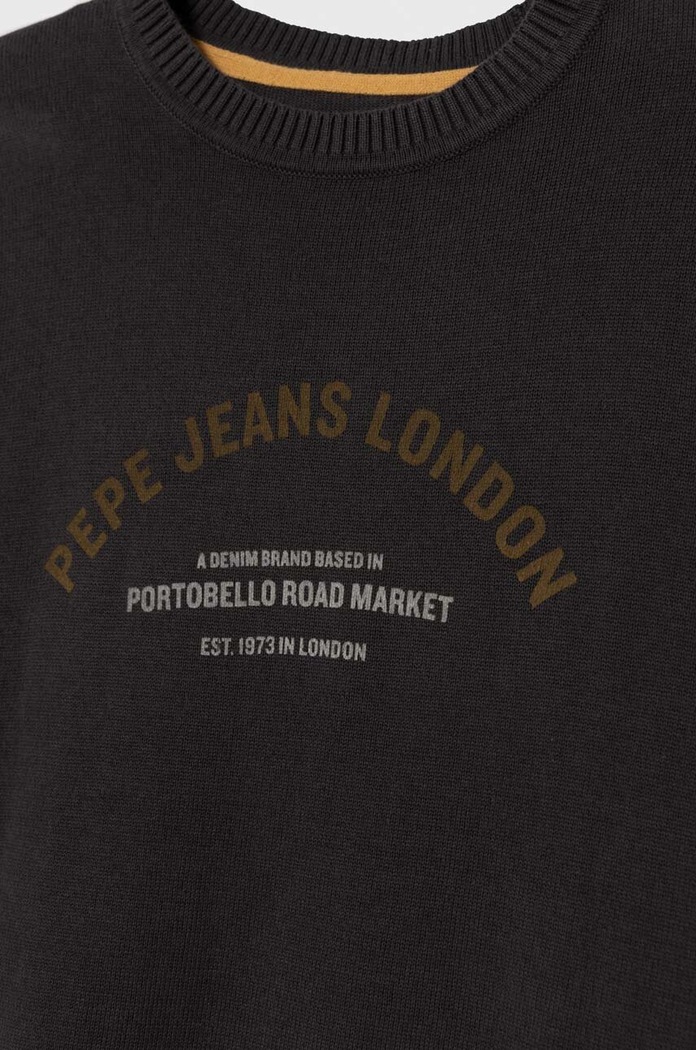 Chłopiec Pepe Jeans sweter bawełniany dziecięcy PB701209 szary