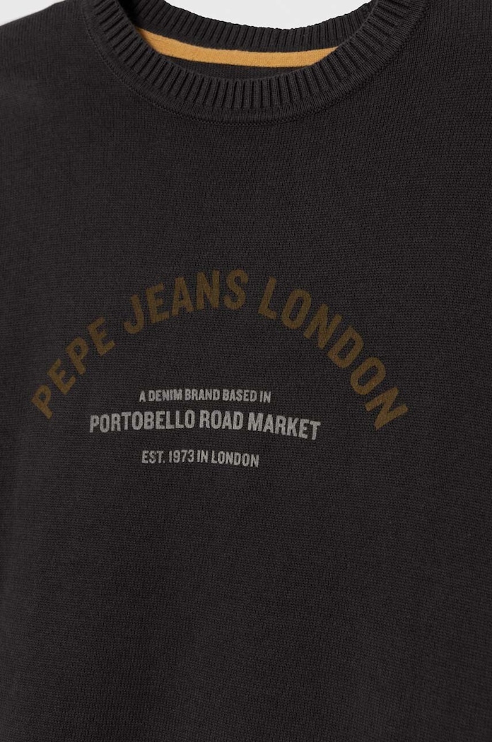 Chłopiec Pepe Jeans sweter bawełniany dziecięcy PB701209 szary