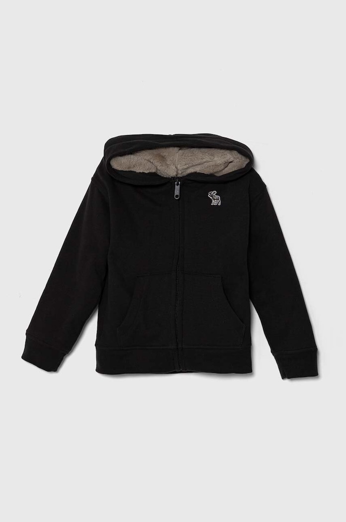 Dětská mikina Abercrombie & Fitch s kapucí šedá KI222.3114