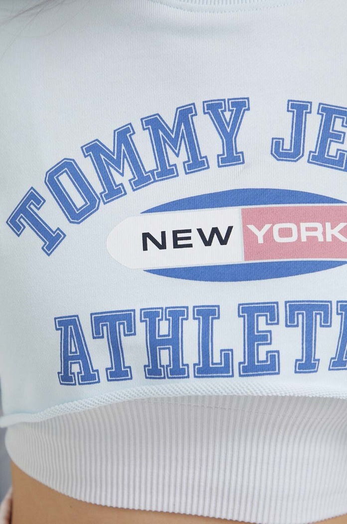 Bombažen pulover Tommy Jeans DW0DW16134 modra