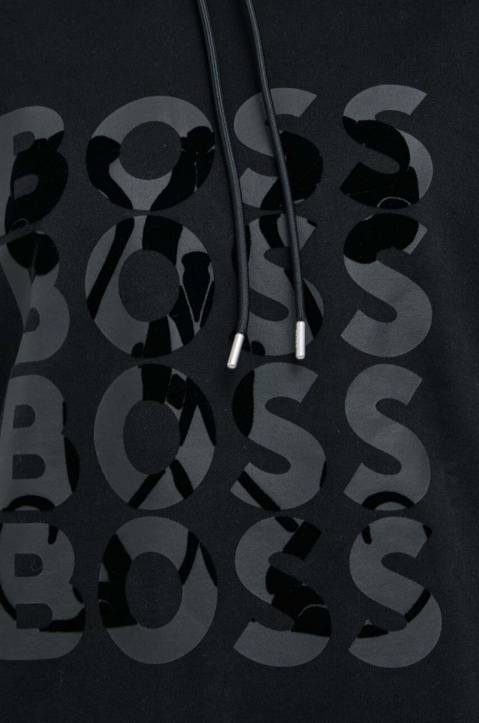 Bavlnená mikina BOSS 50500066 čierna