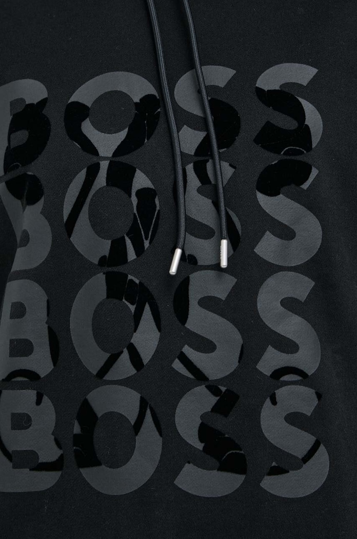 BOSS hanorac de bumbac 50500066 negru