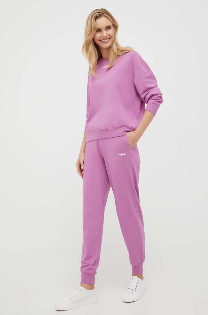 Odzież HUGO bluza lounge SHUFFLE_HOODIE 50490594 fioletowy