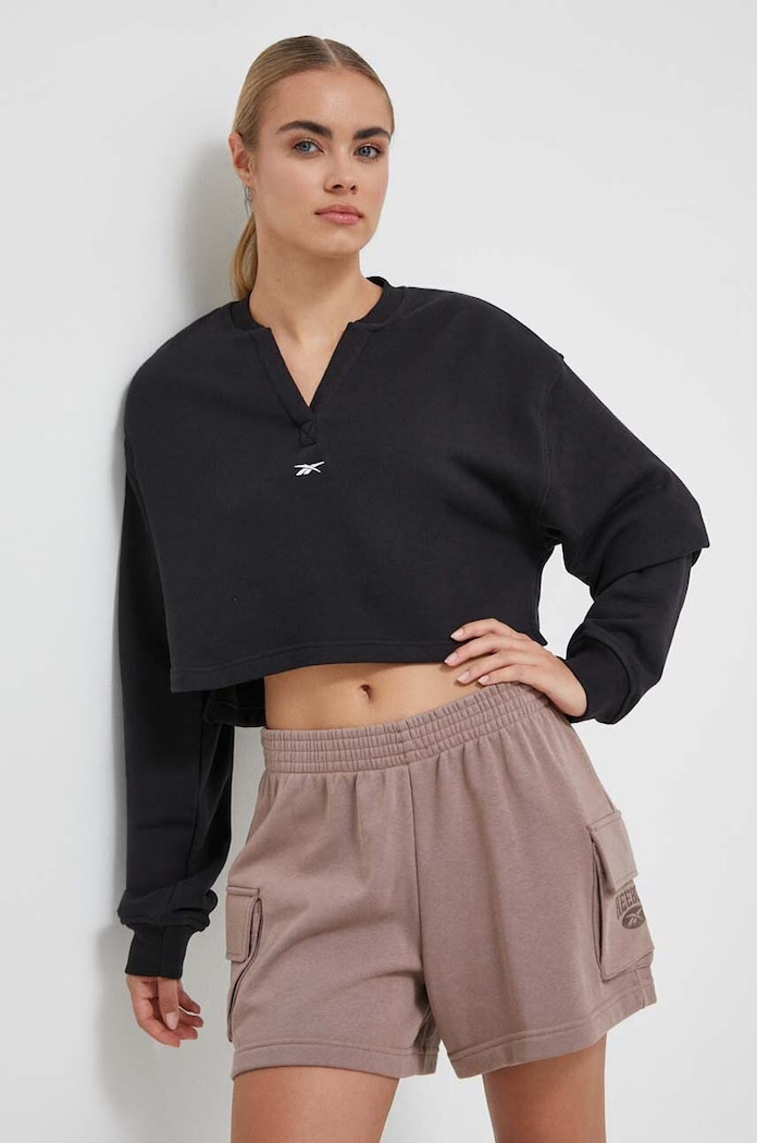 Reebok Classic pamut melegítőfelső fekete 100036355