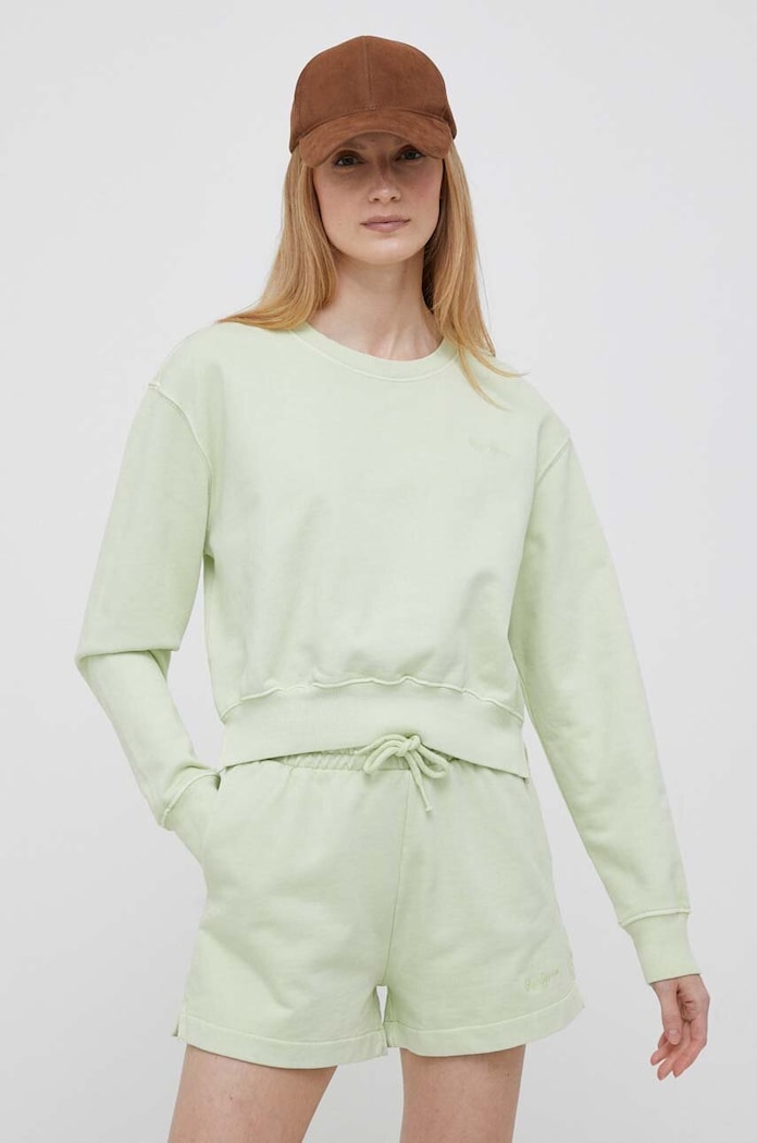 Βαμβακερή μπλούζα Pepe Jeans ADRIANA πράσινο PL581356.610